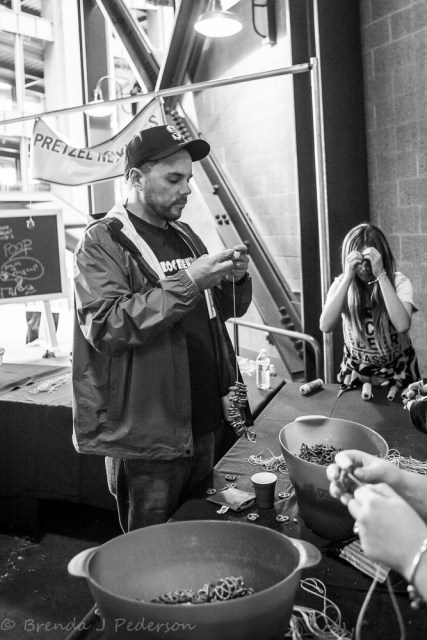 Making Pretzel Necklaces